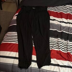 Rewash Black Dress Pants Elegant Straight-Leg Design